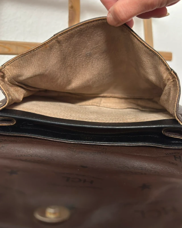 HCL Vintage Tasche 80er Braun Schwarz — 4